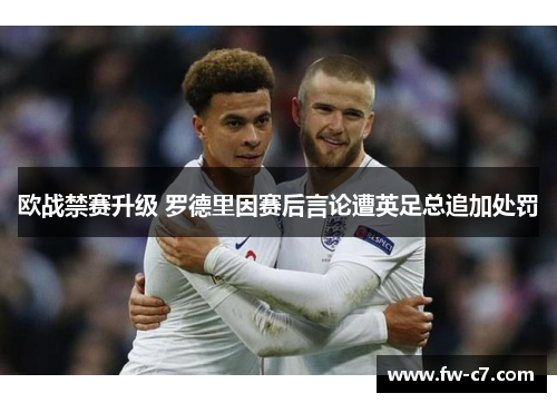 欧战禁赛升级 罗德里因赛后言论遭英足总追加处罚 欧战禁赛升级 罗德里因赛后言论遭英足总追加处罚